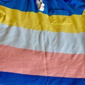 Polo Shirt, Penguin Heritage, Large Multi-Color Stripes, Slim Fit, M